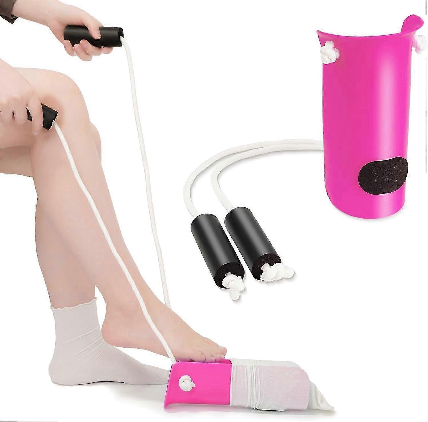 Sock Aids for Putting Socks On and Off , Easy to Use , Sock Helper with Foam Handles for Disabled Ai