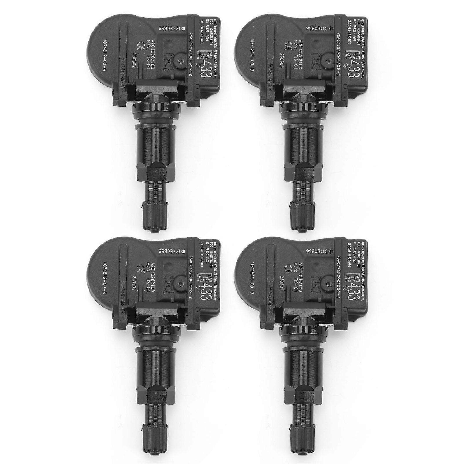 4pcs 107481200B 433MHz Tire Pressure Sensor Sensitive Smooth Operation Replacement for Tesla Model 3 SX