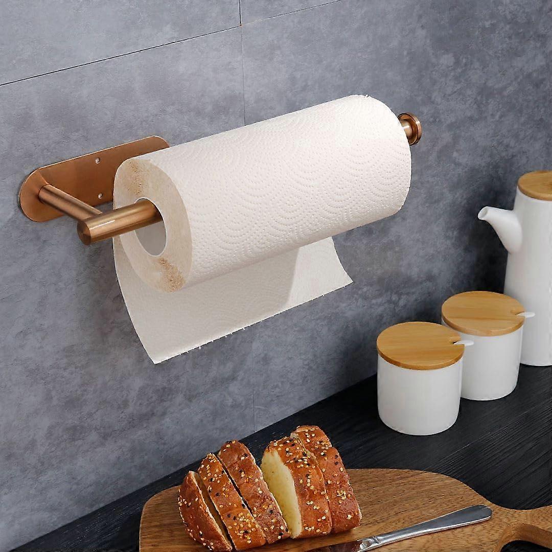 Adhesive Paper Towel Holders for Kitchen, 13 Inch Wall-Mounted, Durable Plastic, Easy Installation, Space-Saving Design