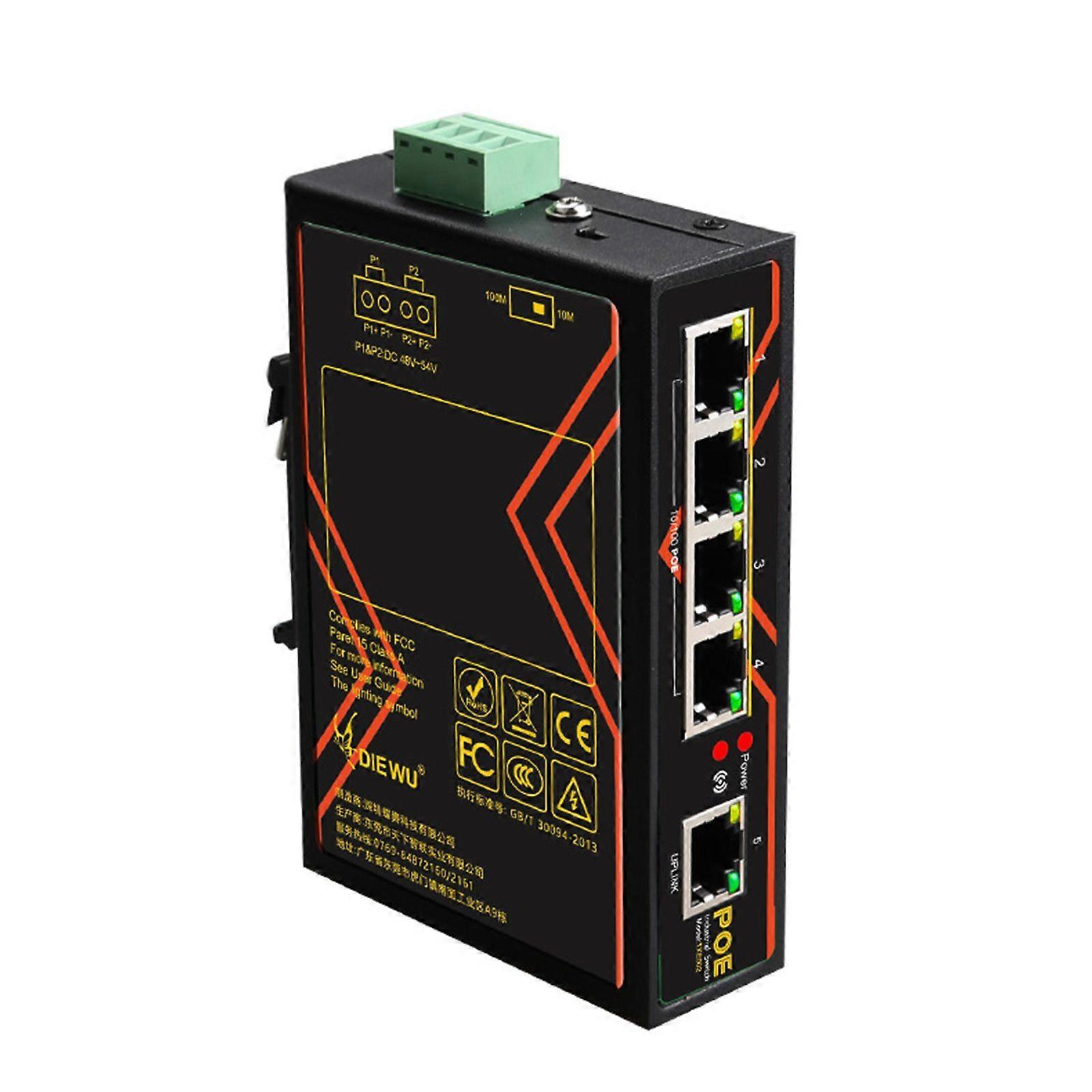 5-Port Ethernet Switch 10/100Mbps Netzwerk LAN RJ45 Wlan Hub Desktop PC Switcher