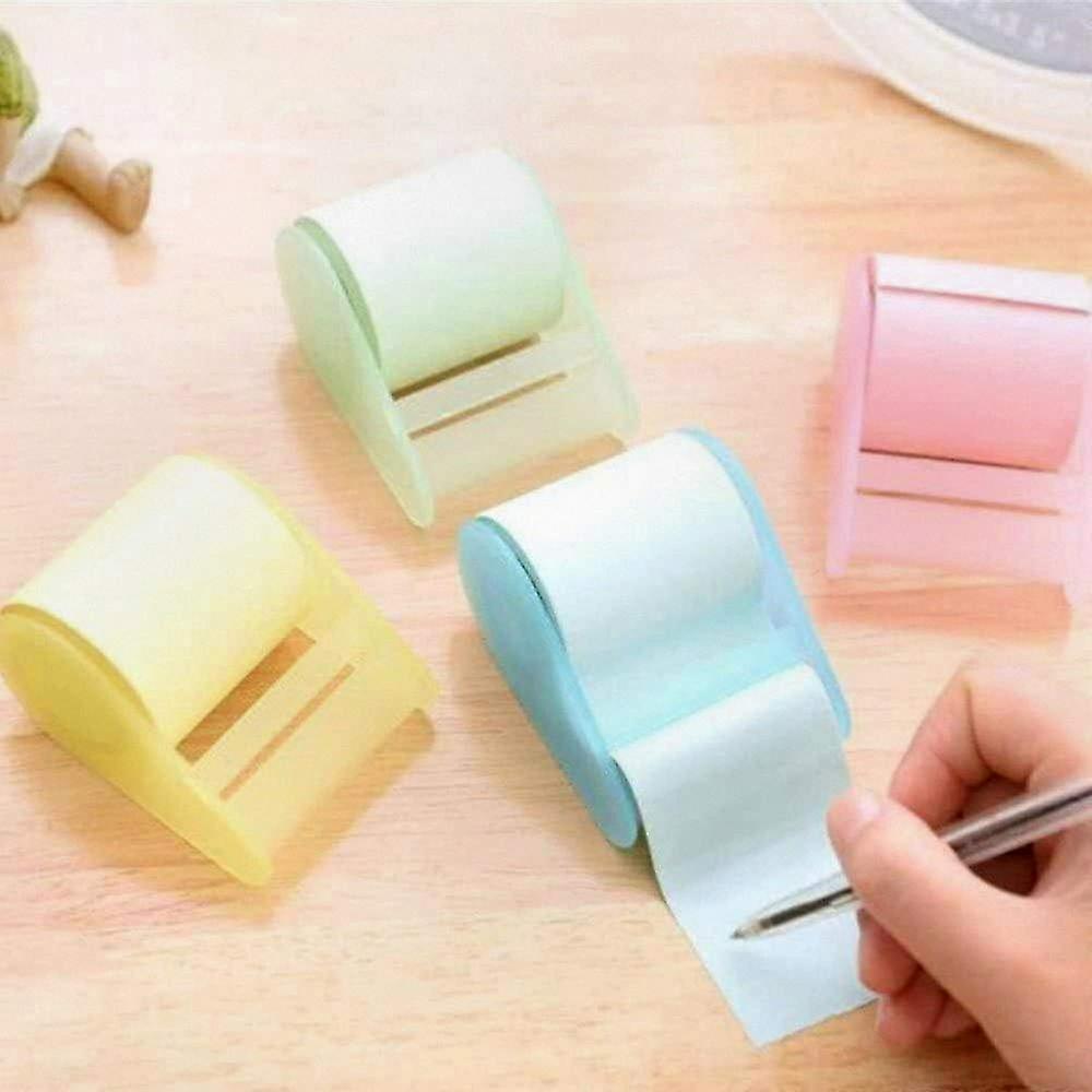 4-Piece Adhesive Roll Sticky Notes Set with Dispenser, Colorful Craft Tape Organizer (149 chars)