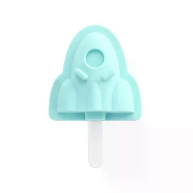 Silicone Popsicle Molds-3 PCS with Lids,Rocket Design by