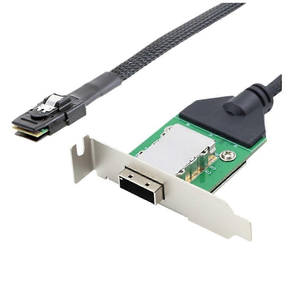 Internal HD Mini SAS SFF-8087 Host to SAS HD SFF-8088 Female with Low Bracket Connect to Hard Drive Adapter Cable