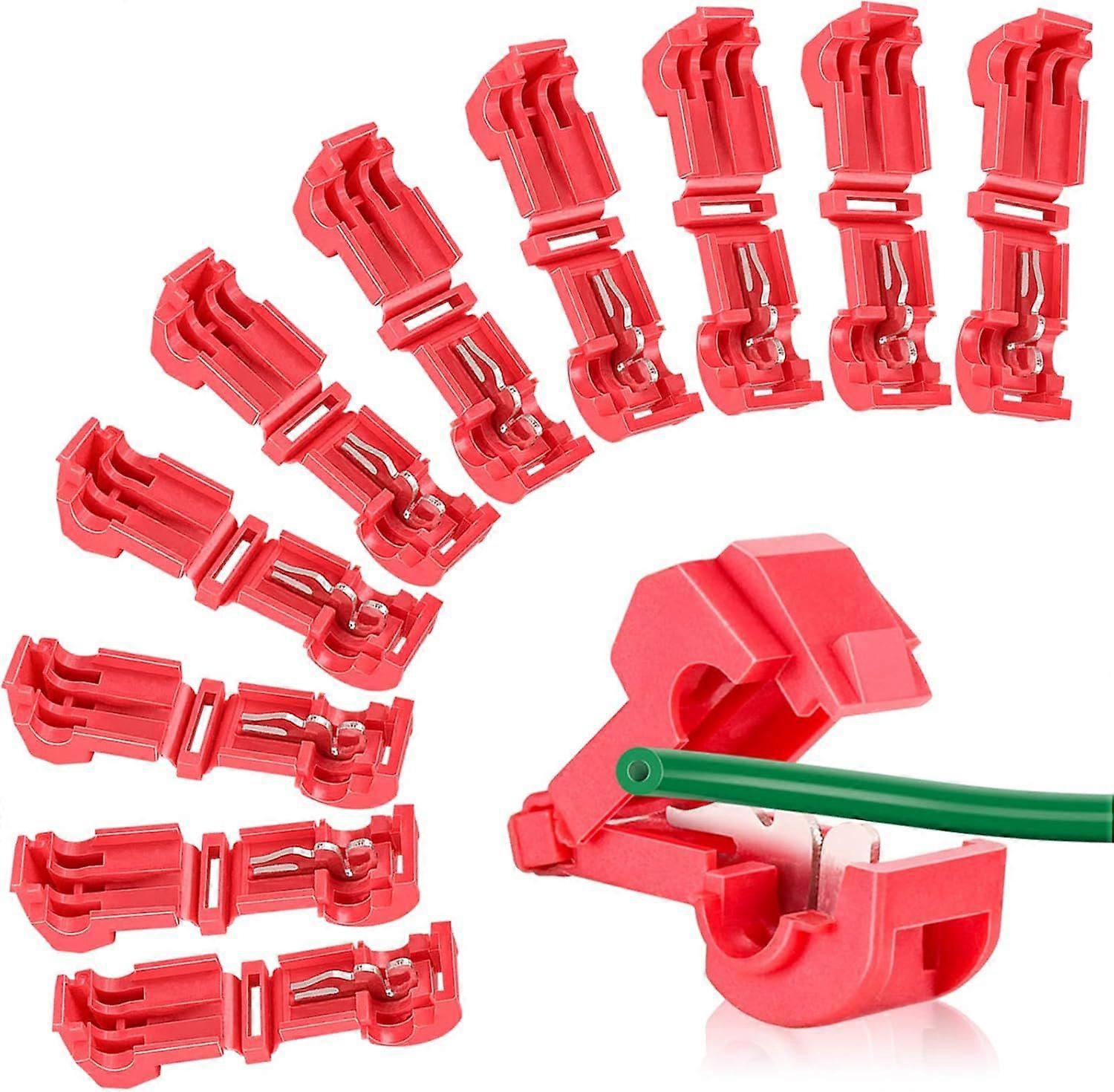 500pcs Robot Lawnmower Connection Terminals Charging Station T-Junction Connector Quick Connector for Lawn Mower Robot Husqvarna Automower Worx Bosch