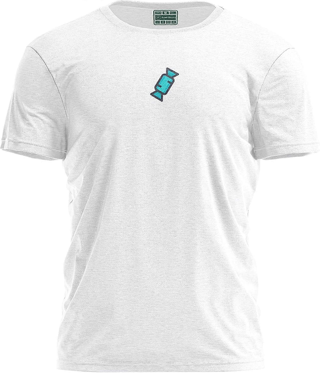 YC-Unisex White Crewneck Cotton T-Shirt: High-Stitch Density, Durable Chic