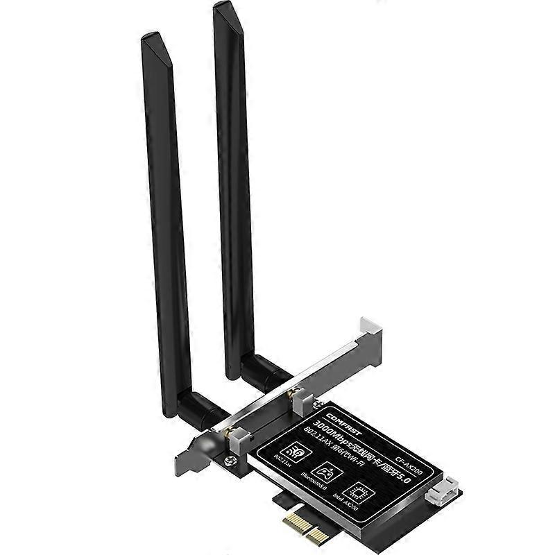 COMFAST Gaming Game 3000Mbps Gigabit Dual-Frequenz Wireless Desktop Computer PCIE Wireless Netzwerkkarte, Abdeckung: AX200