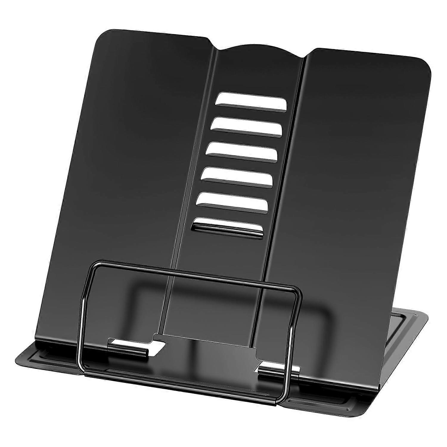 Porte-livres noir, porte-partitions, support de lecture, support de recettes de cuisine, support de lecture ouvert réglable, contient des livres pour lire au lit, multifonction