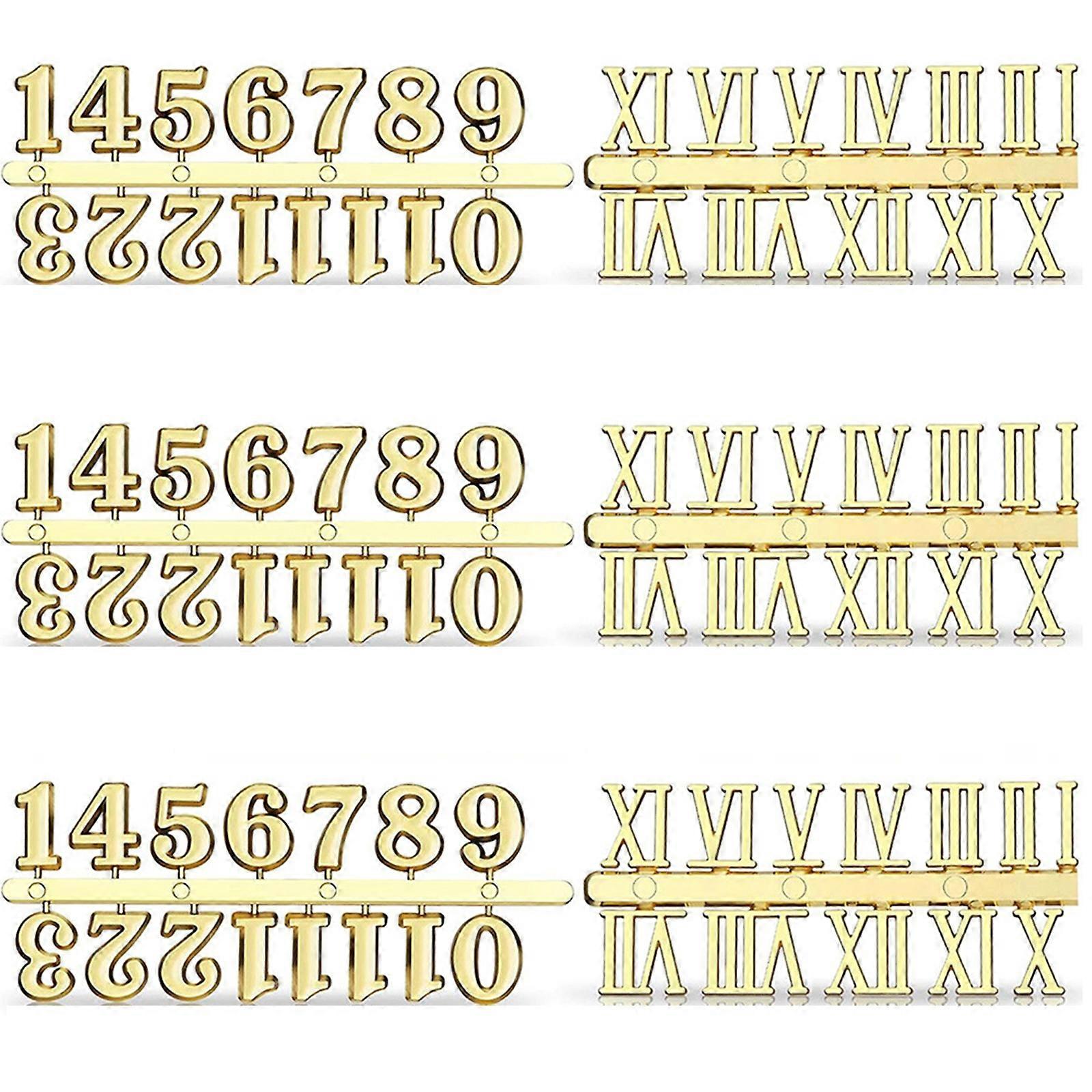 Component Clock Number Plate Digital Clock Number Replacements Plastic Decorations Sticker for Repair and Crafting