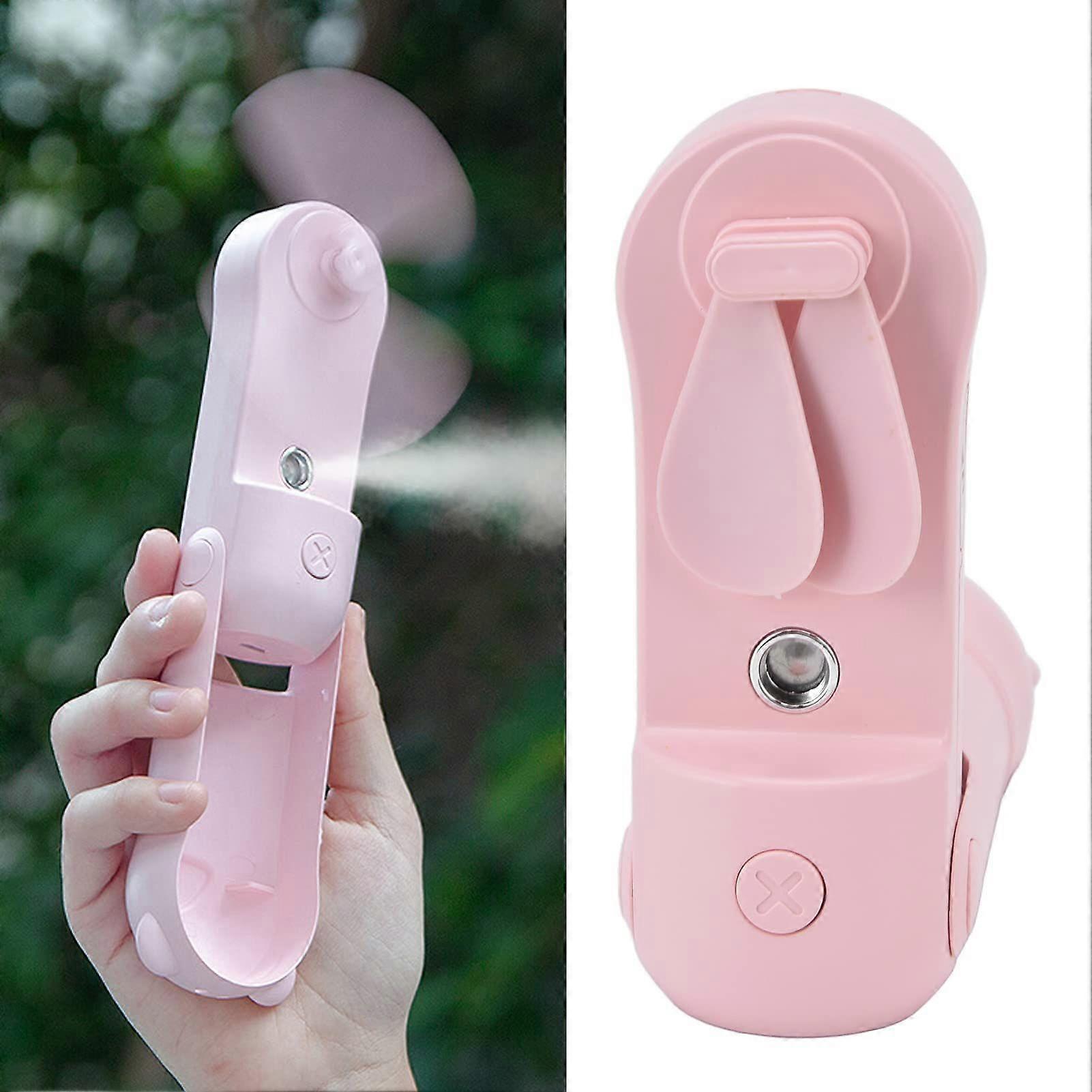 USB Rechargeable Folding Handheld Fan (PINK)