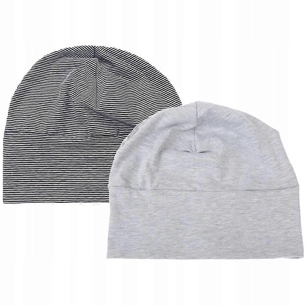 2 Pcs Sleeping Cap Adjustable Cover Grey + Strap