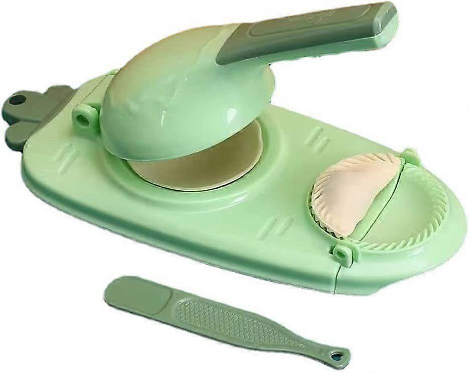 Dumpling Maker 2 in 1 , Creative Household Dumplings Kitchen Artifact Pressing Dumpling Skin Artifact Manual Pressing Dough Tool -D
