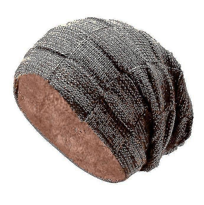 Hooded Hat, Plush Thick Woolen Hat, Men Knitted Hat-hh