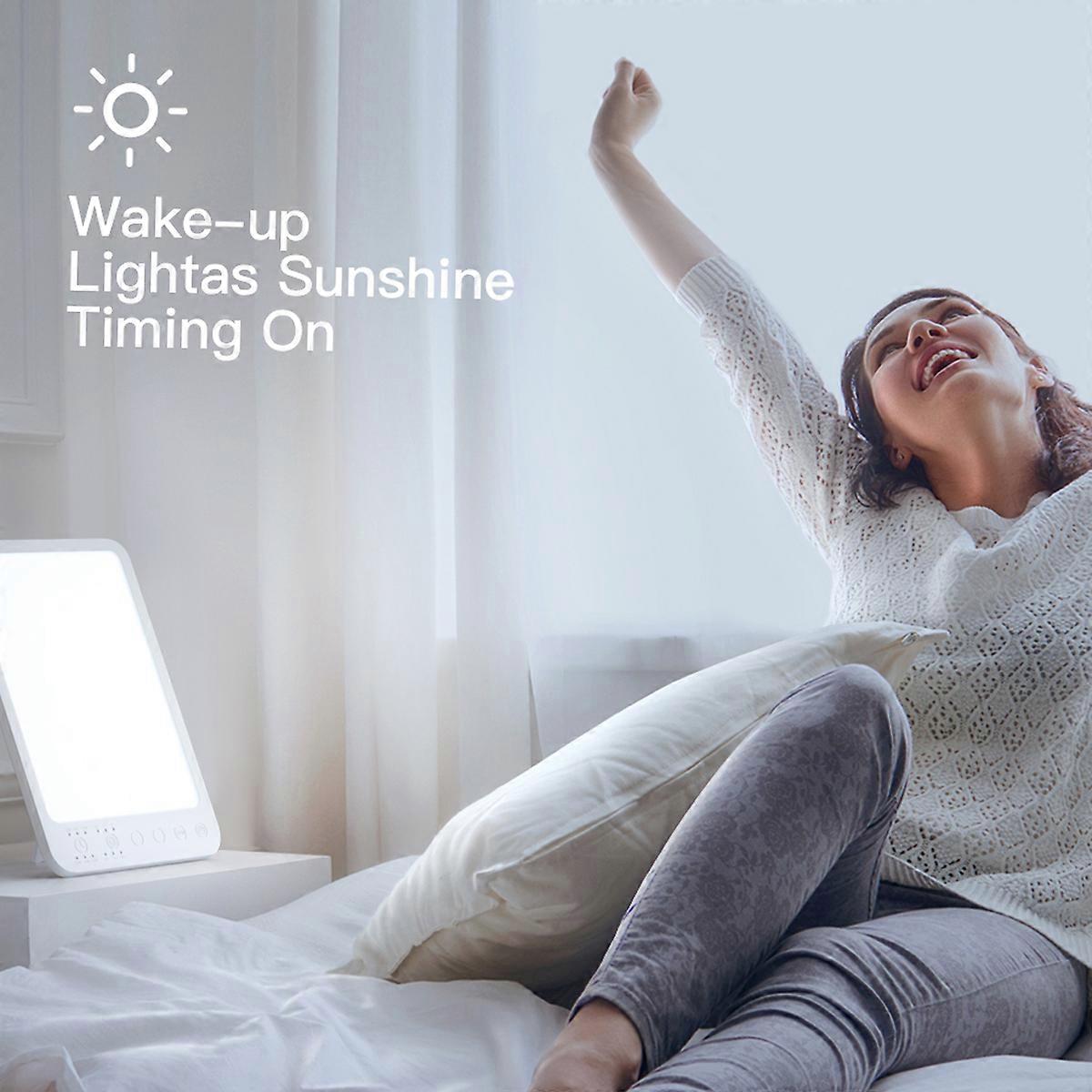 LTTENY Light Therapy Lamp UV Free 10000 Lux Brightness Timer Function Touch Control Standing Bracket for Home/Office Use