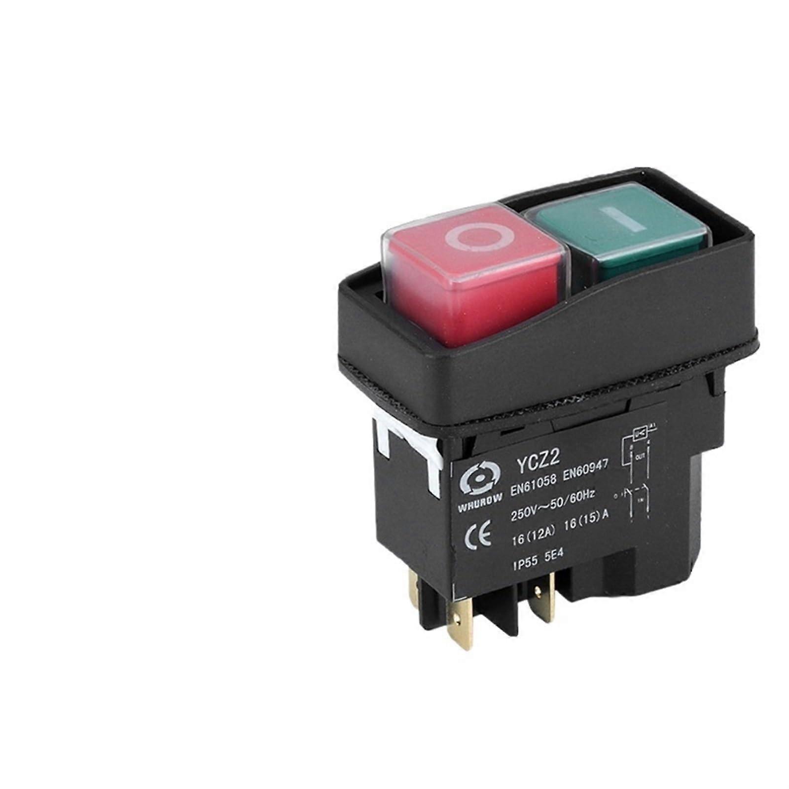 YCZ2 electromagnetic Switch 16A 250V Slicer Plugin Overload Protection Power Tool KJD17(5 pin,110V)