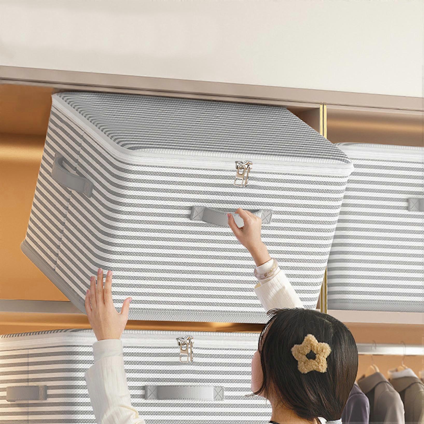 Clothes Storage Bag Wardrobe Sorting Storage Box Storage Bag Winter Cup Storage Box Indoor (2XL)