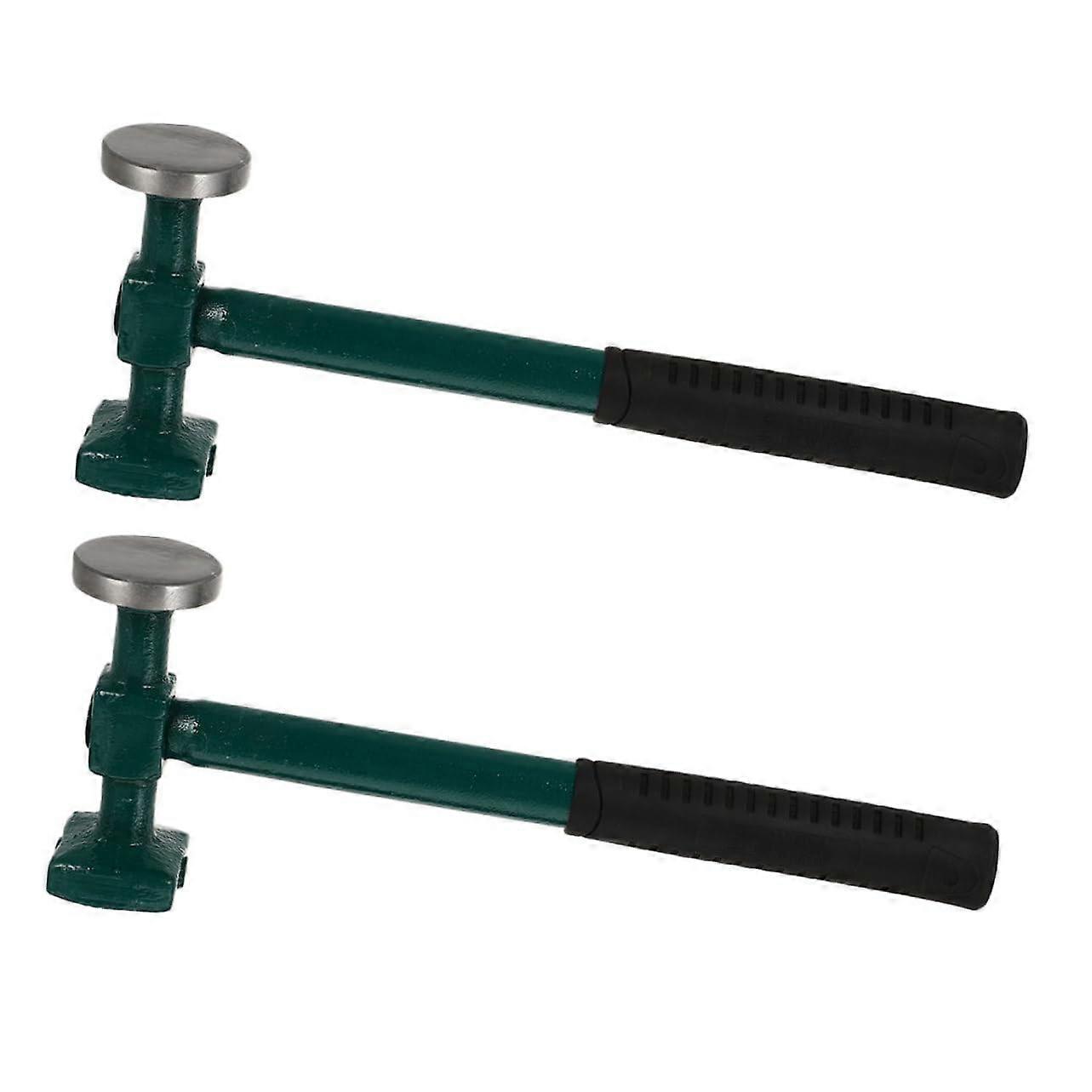 2pcs Body Panel Hammer Set with Ergonomic Handle for Auto Body Repair, Durable Mallet for Professional Vehicle Damage Fixes