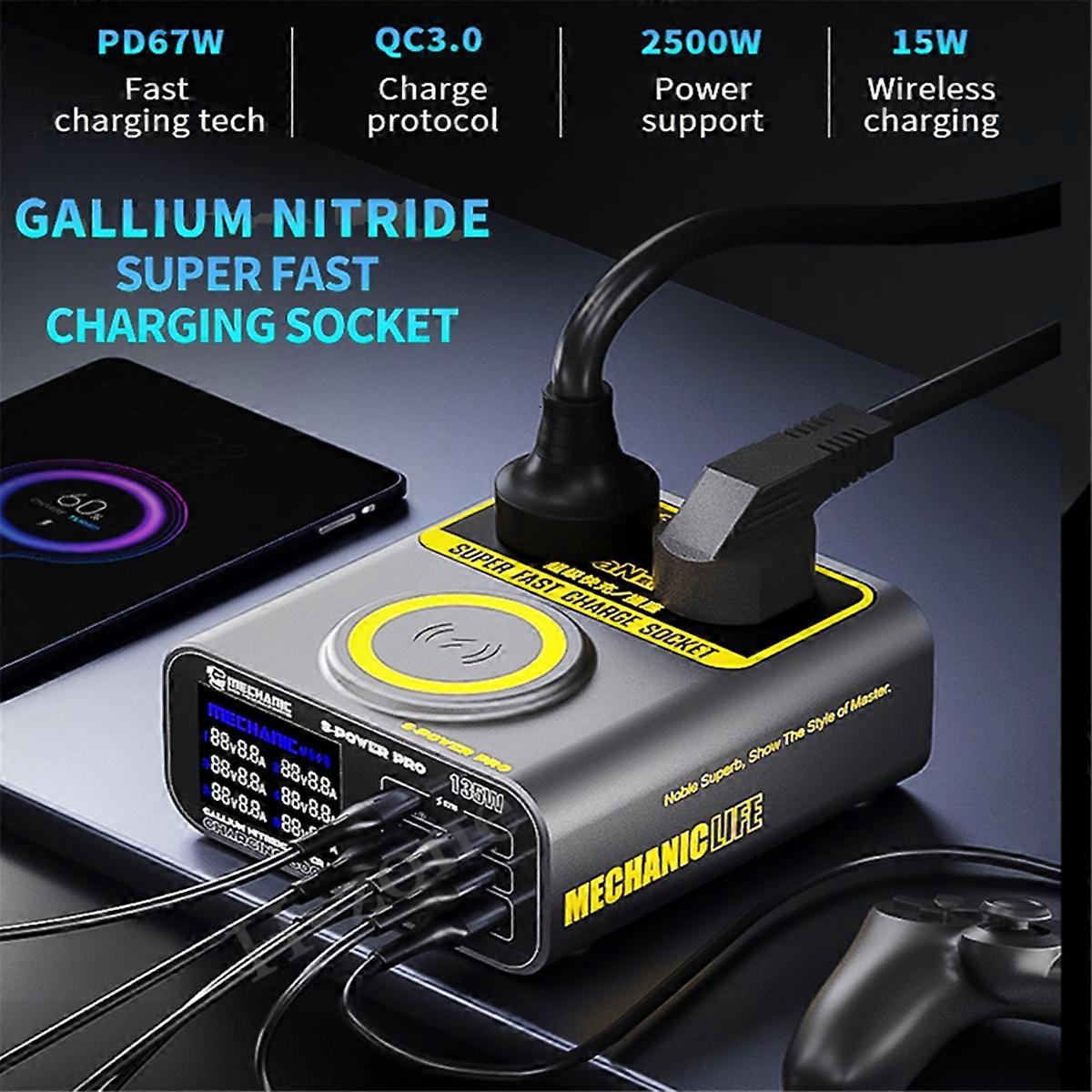  S- QC3.0 PD67W Fast Charging EU Plug