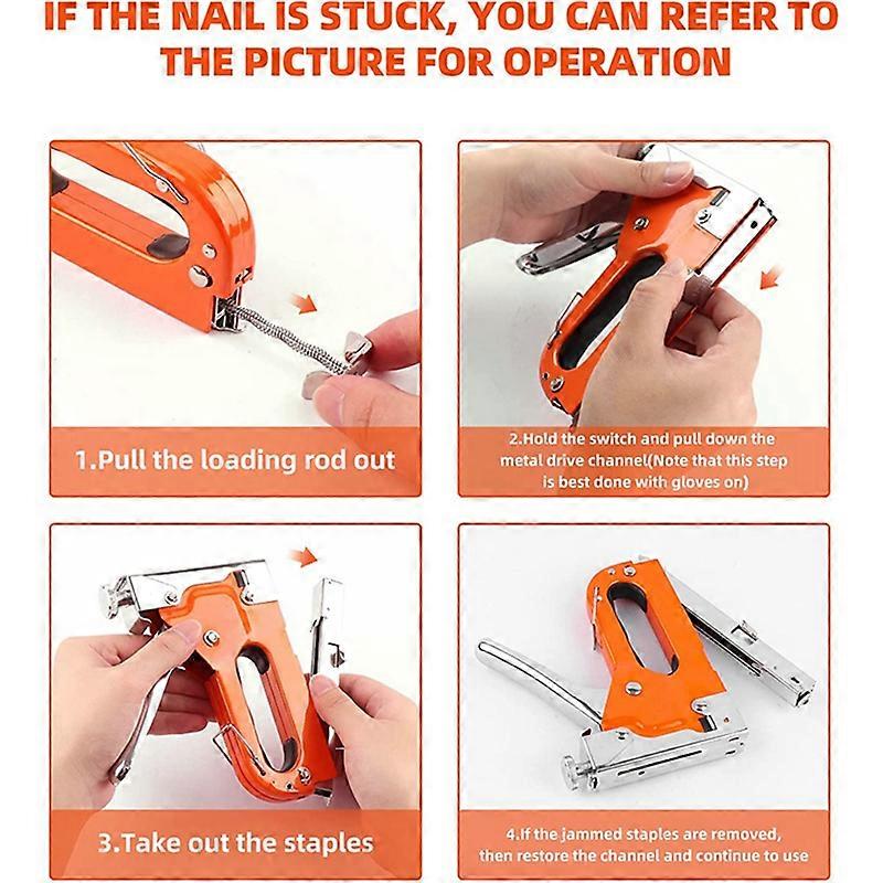 3-In-1 Stapler, with 600 Nails for Wood, Handicrafts