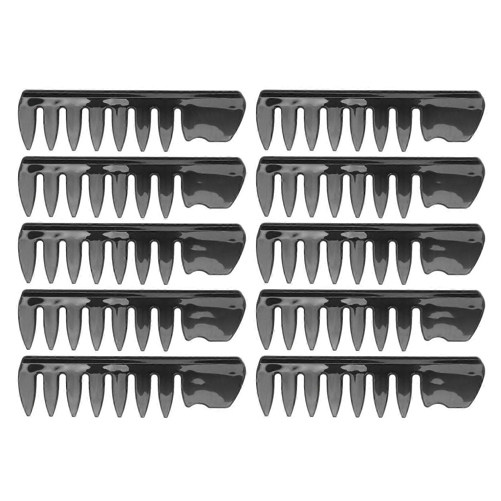 10pcs Styling Wide Tooth Rounded Edge Thick Ergonomic Handle Lightweight Professional Comb for Men