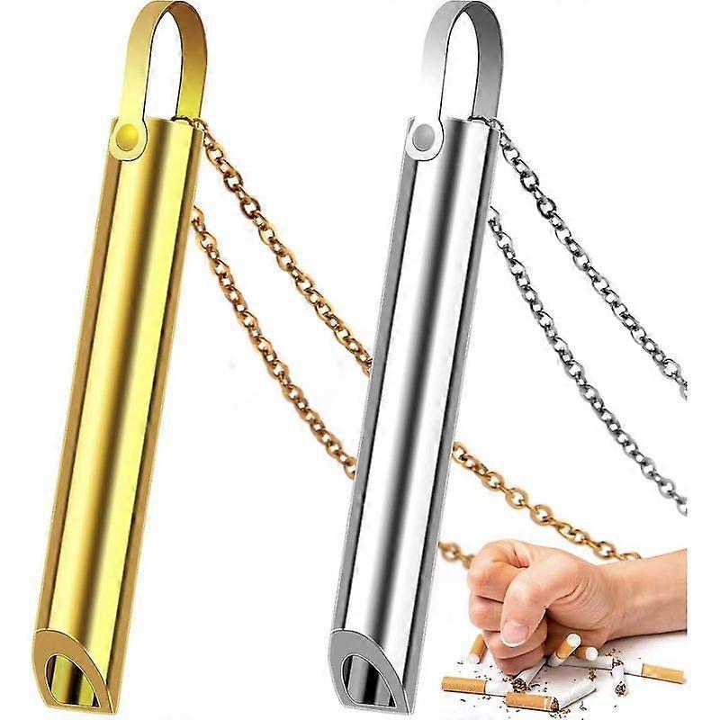 Lebanghui 2x قلادة توقف عن التدخين للتنفس ، قلادة تخفيف القلق ، قلادة التنفس التوقف عن التدخين المساعدة ، تمارين التنفس