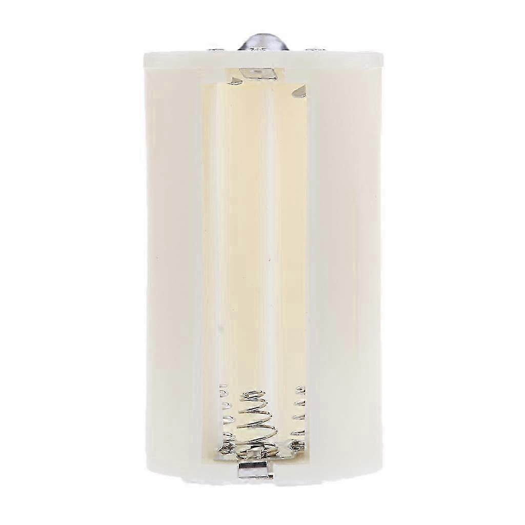 1 Pack White 3 AA to D Type Batteries Converter - Parallel Adapters Holder Case
