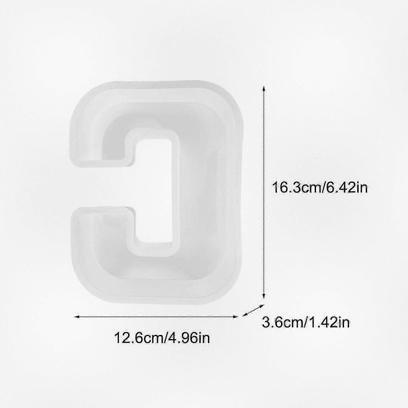 Large Silicone Mold for 3D Alphabet Letters, Suitable for Various Craft Projects and Epoxy Resin Designs