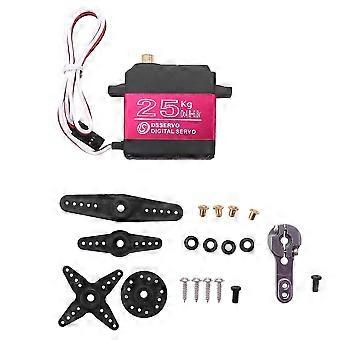 25KG Digital Servo Vollmetallgetriebe Hohes Drehmoment Wasserdicht für RC Car Crawler Robot Steuerwinkel 270
