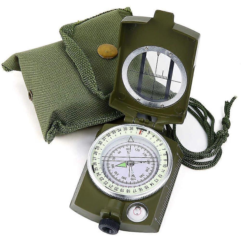 Survival Compass, Military Compass Hiking, Orienteering Lensatic Compass, Waterproof Navigation Compasses, Survival Emergency Luminous Sighting Compas