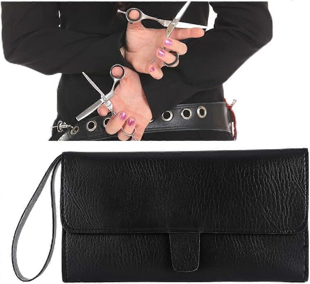 Scissors Storage Bag,Foldable Scissors Storage Bag Portable Multi-function Hairdressing Tools Scissors Comb Storage Case Storage Bag