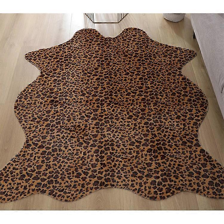 TKdaddy Floor Mats Floor Mat Bedroom Carpet Faux Fur Cow/Leopard/Zebra Rug Leopard Pattern
