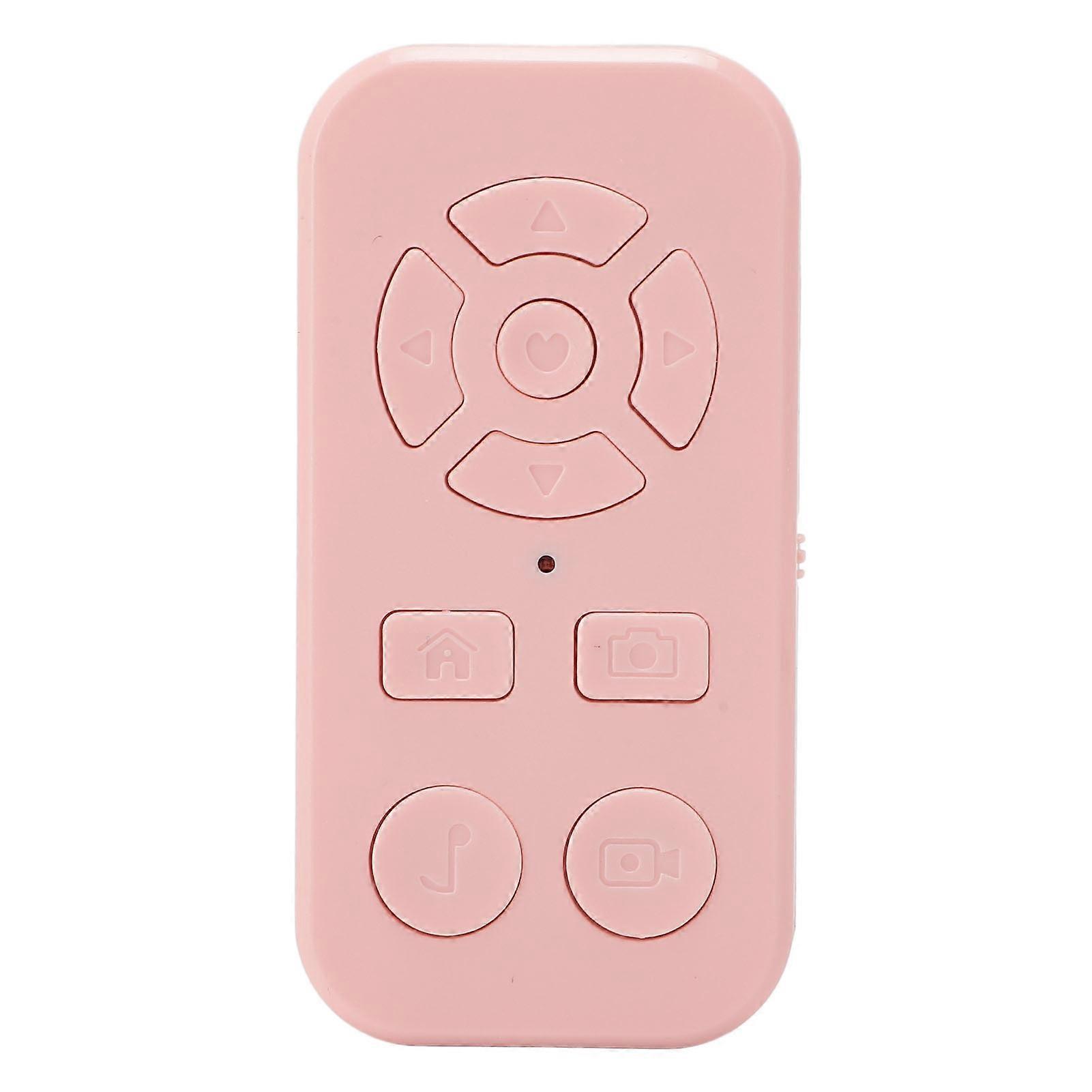 Phone Remote Control Bluetooth V4.2 Camera Shutter Video Recording Remote Page Turner for Android Smartphone Tablet Pink 