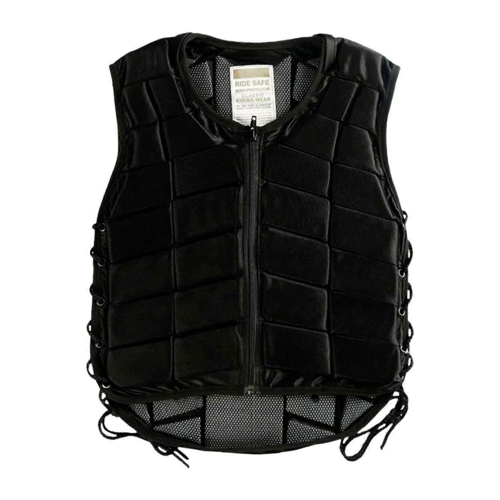 Riding Vest Padded Zipper Comfortable Riding Vest Protective Vest for Kids and XS