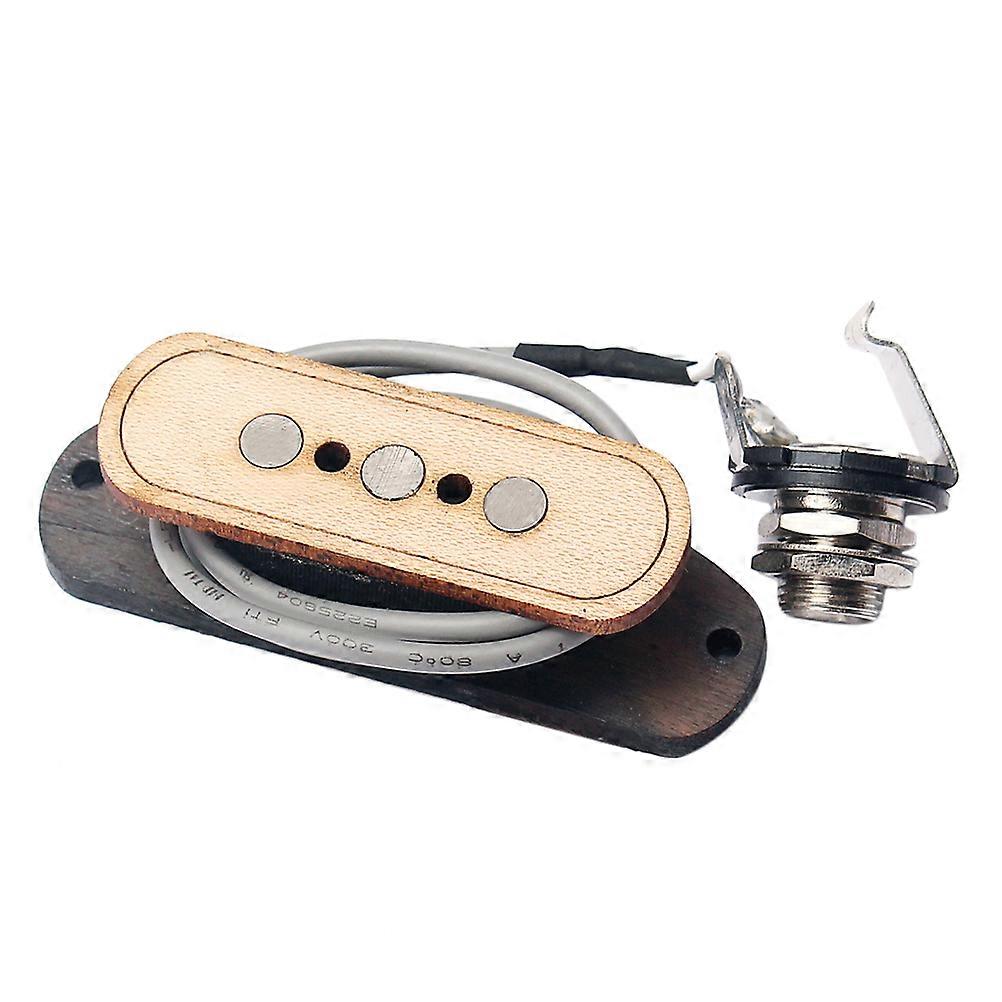 Robust Acoustic Guitar Pickup with Soundhole Adaptation for Three-string Instruments