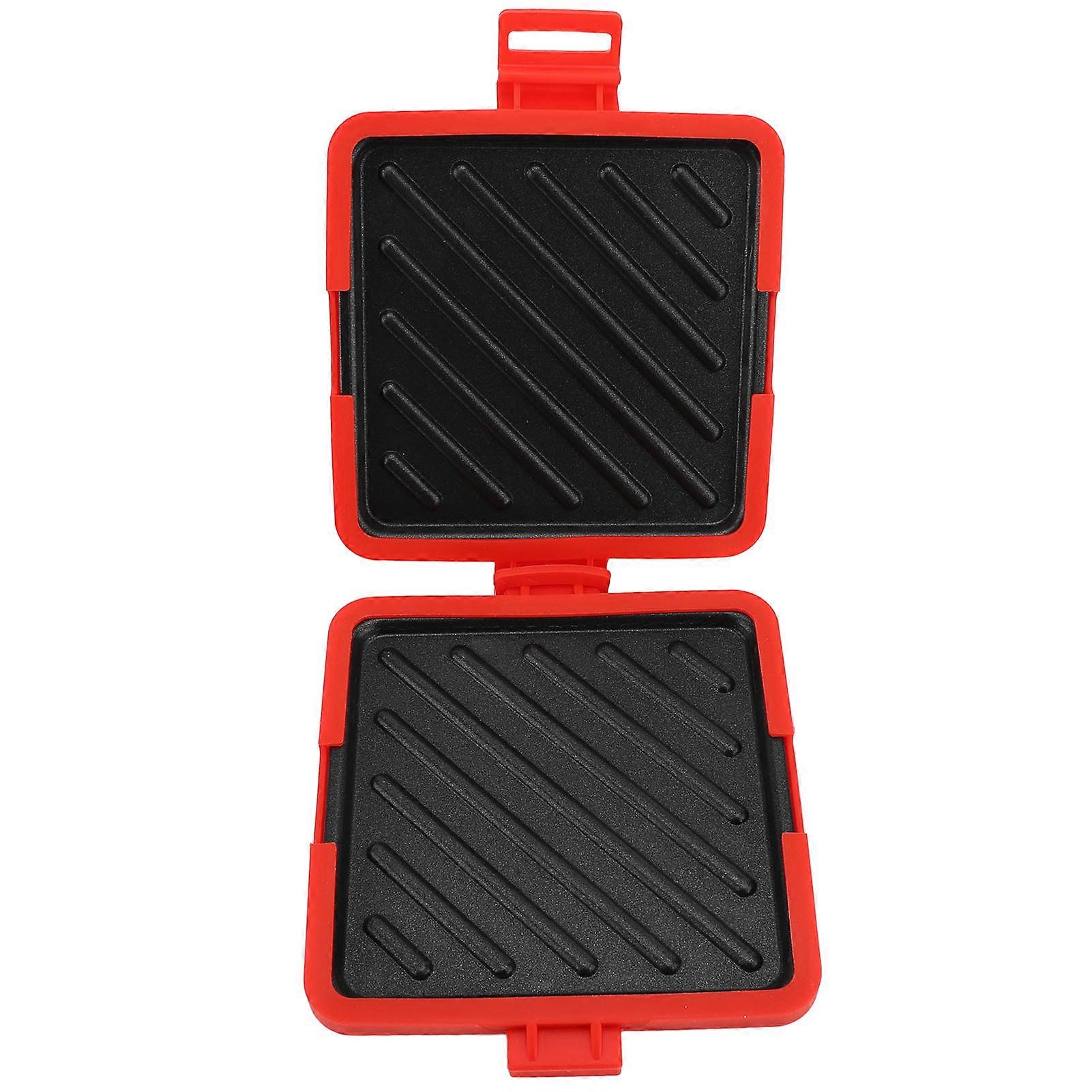Machine à sandwichs pour micro-ondes, grille-pain avec sangles réglables en silicone, sans électricité, sans fil, rouge