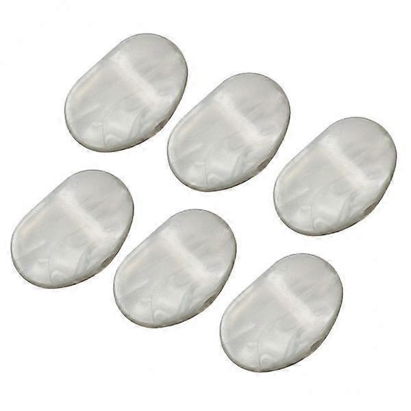 6x Pack of 6 Guitar Button Handle White