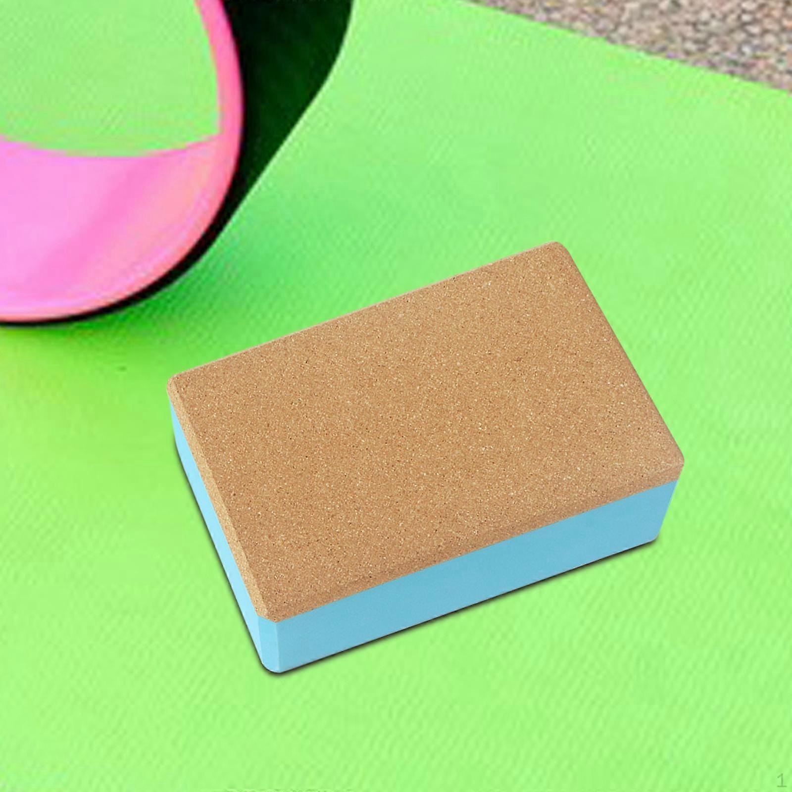 EVA Cork Yoga Block High Density Double Sided Prop and Accessory for Home Use Gym