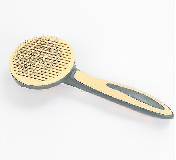 Peigne à aiguilles jaune-vert pour chiens - Brosse autonettoyante pour animaux de compagnie