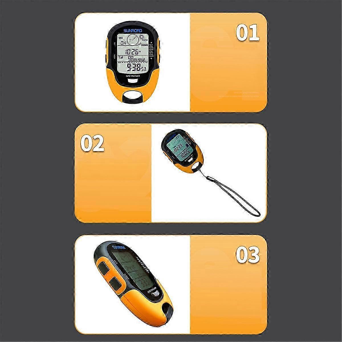 Multifonction LCD numérique GPS Altimètre Baromètre Boussole pour le camping en plein air Randonnée Escalade