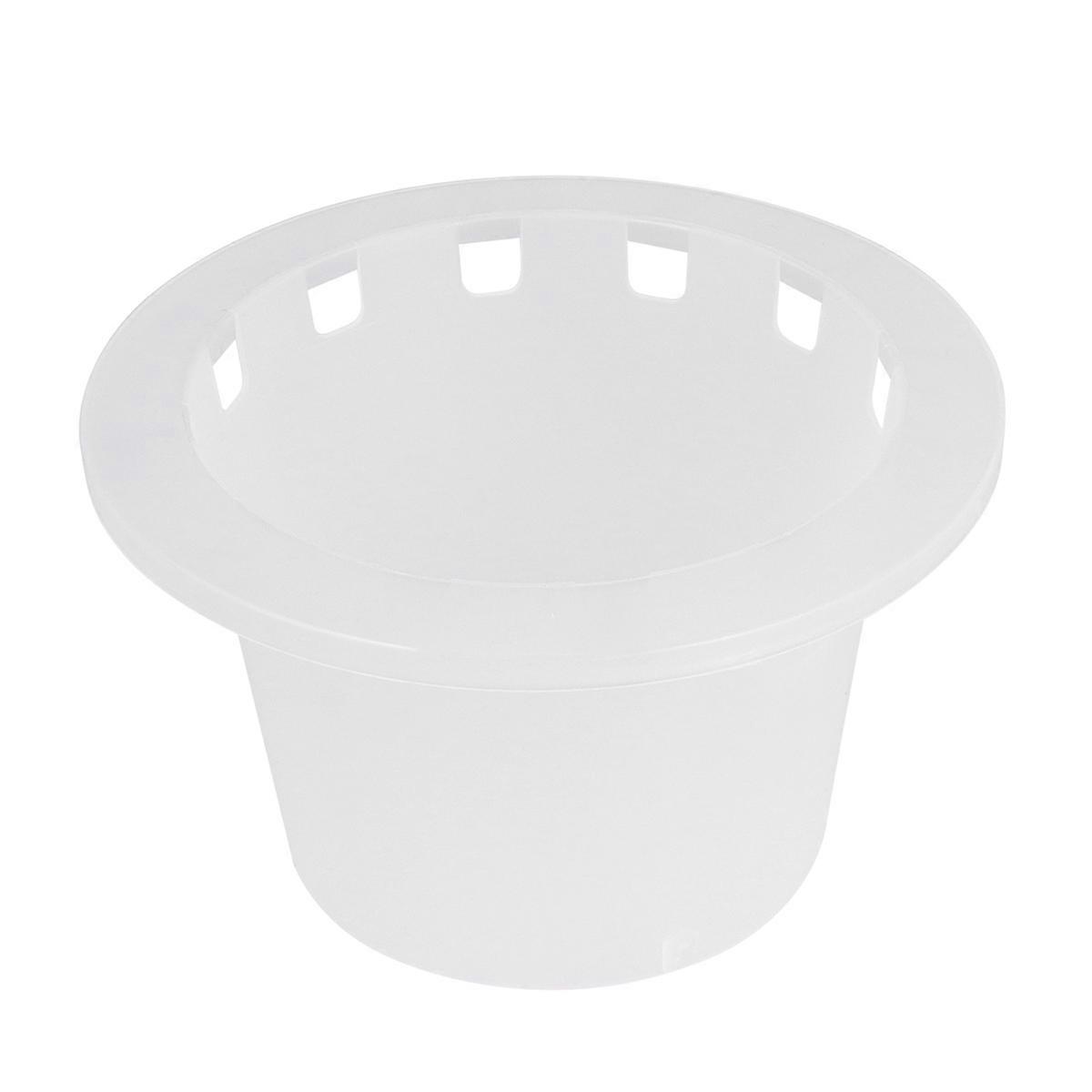 Plastic Garden Pots Slotted Design Root Fixer for Hydroponics Easy Removal of Netpot Transparent Size 5 10Pcs