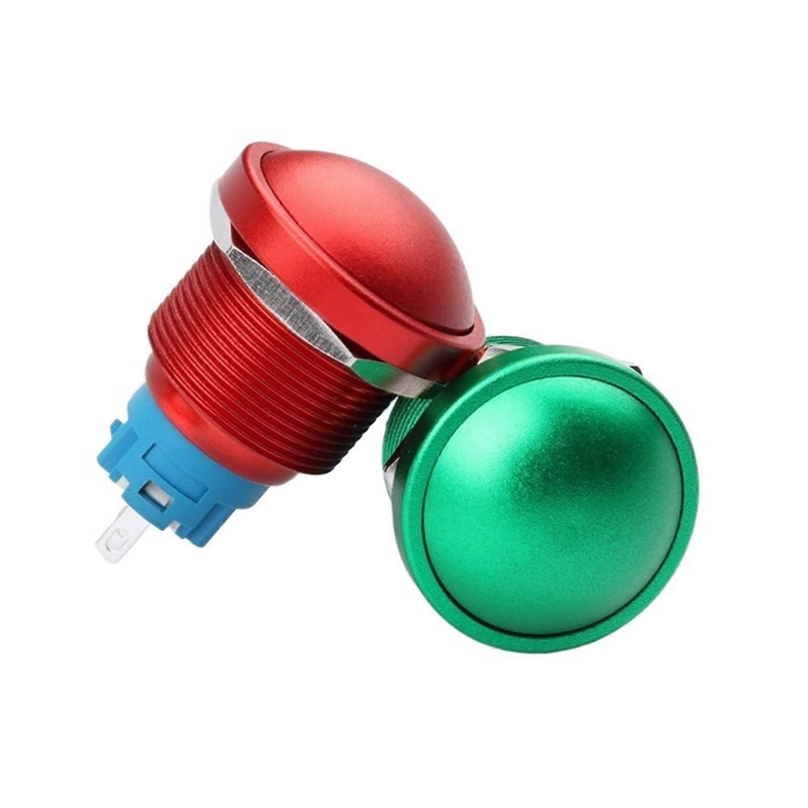 16mm 19mm 22mm Metal Push Button Switch Waterproof Self-Locking Self-Reset Mushroom Head 4A NO+NC Red Momentary Switch