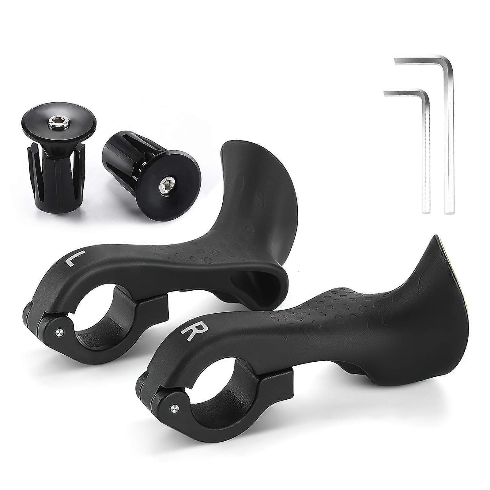 Bicycle Handlebar Ends - Set Of 4, Bar End Plugs, End Caps, 21.8-22.2 Mm, Mountain Bike Compatible, Handlebar Horns