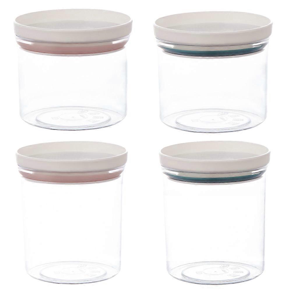 Airtight Container Food Storage Jars Sealed Containers with Lid for Kitchen Use 250ml Transparent 4Pcs
