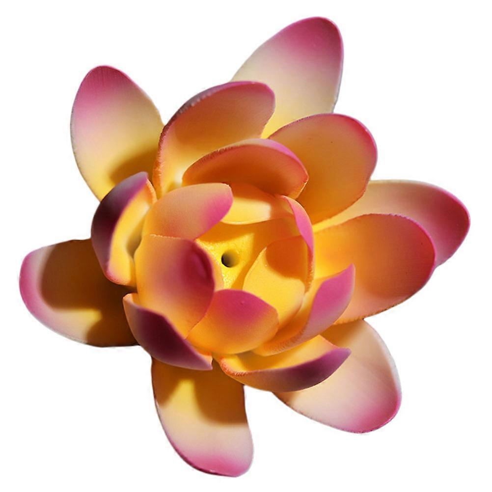 Ceramic Lotus Shape Incense Stick Holder Home Supplies Meditation 7x7cm Desktop Decoration 1Set