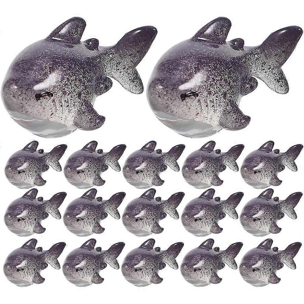 Tiny Resin Shark Animals Tiny Shark Figures Succulent Decor Resin 1.1 0.7 0.7in Miniature Design 20Pcs