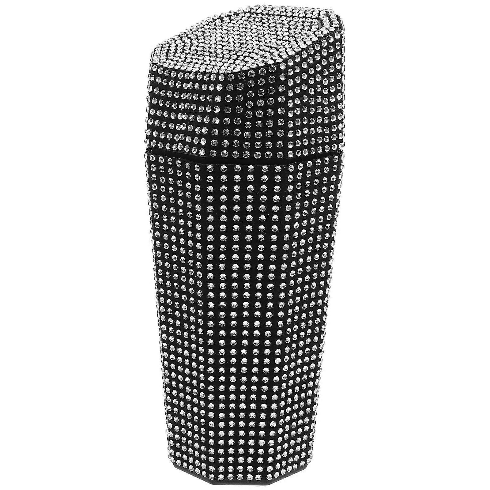 Trash Bin Car Rhinestone Material ABS Car Owners Daily Driving Trash Storage 1Set