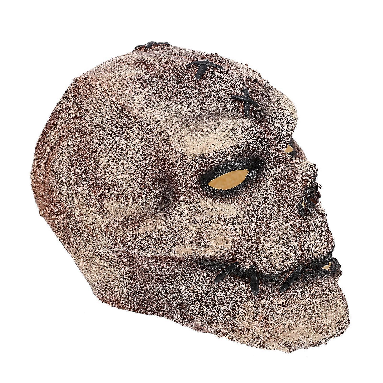 Scary Mask For Men Halloween Scarecrow Performance Prop Assorted Color 33X21CM Costume Accessory 1Pack