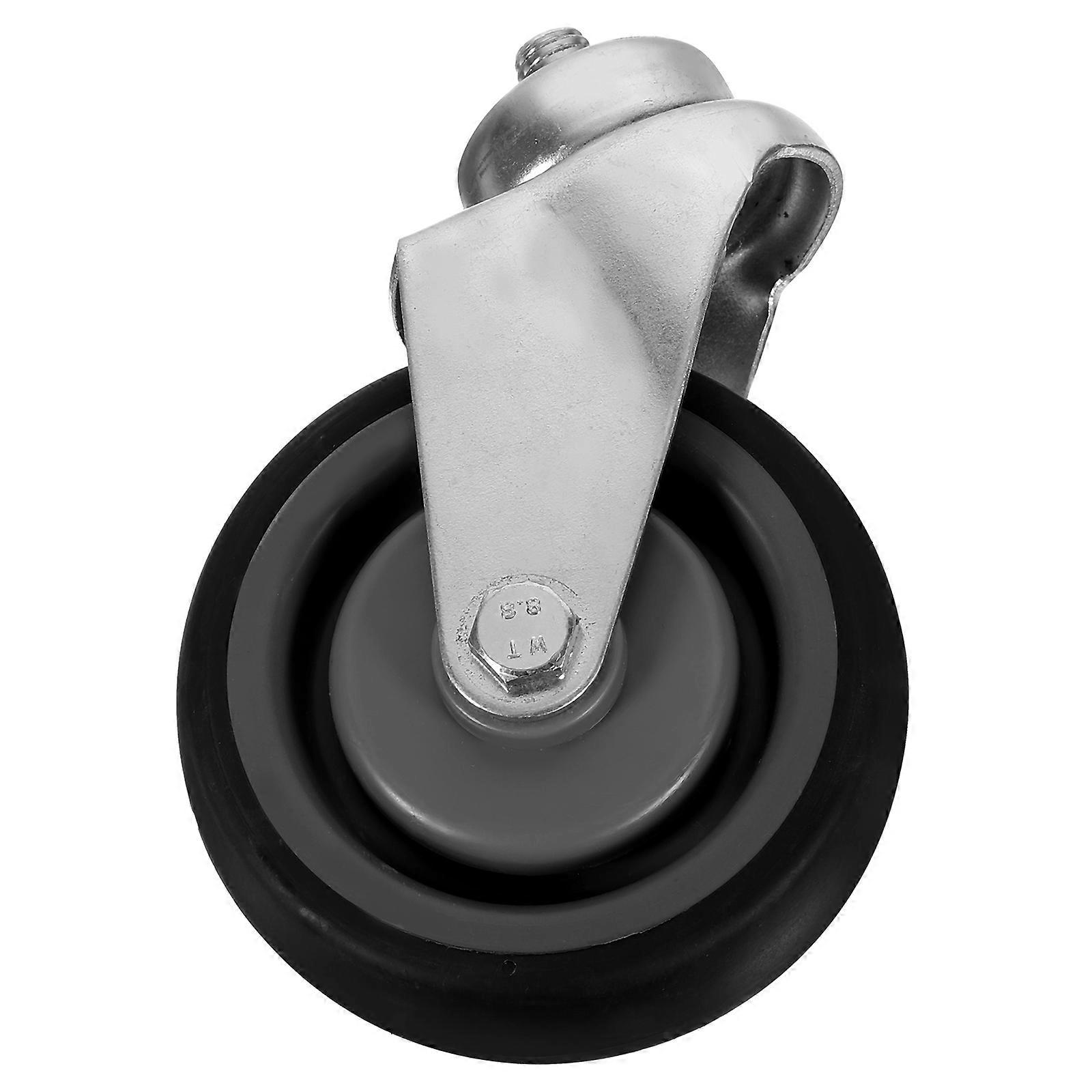 Caster Wheel For Trolley 4 Inch Round Shape Galvanized Steel Material 1Pack