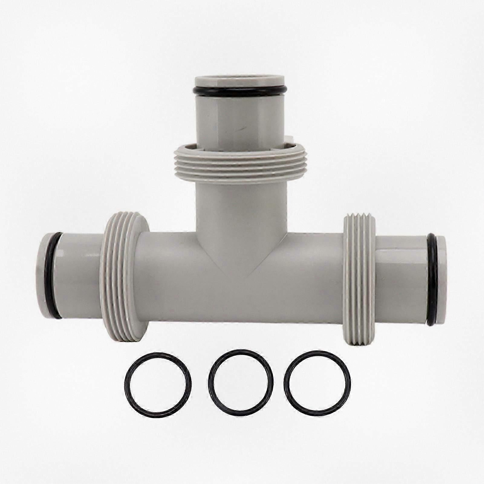 Split Swimming Pool Hose Plunger Valve 2 in 1 T Shape Replacement for Filter Circulation System and Pool Pump Maintenance