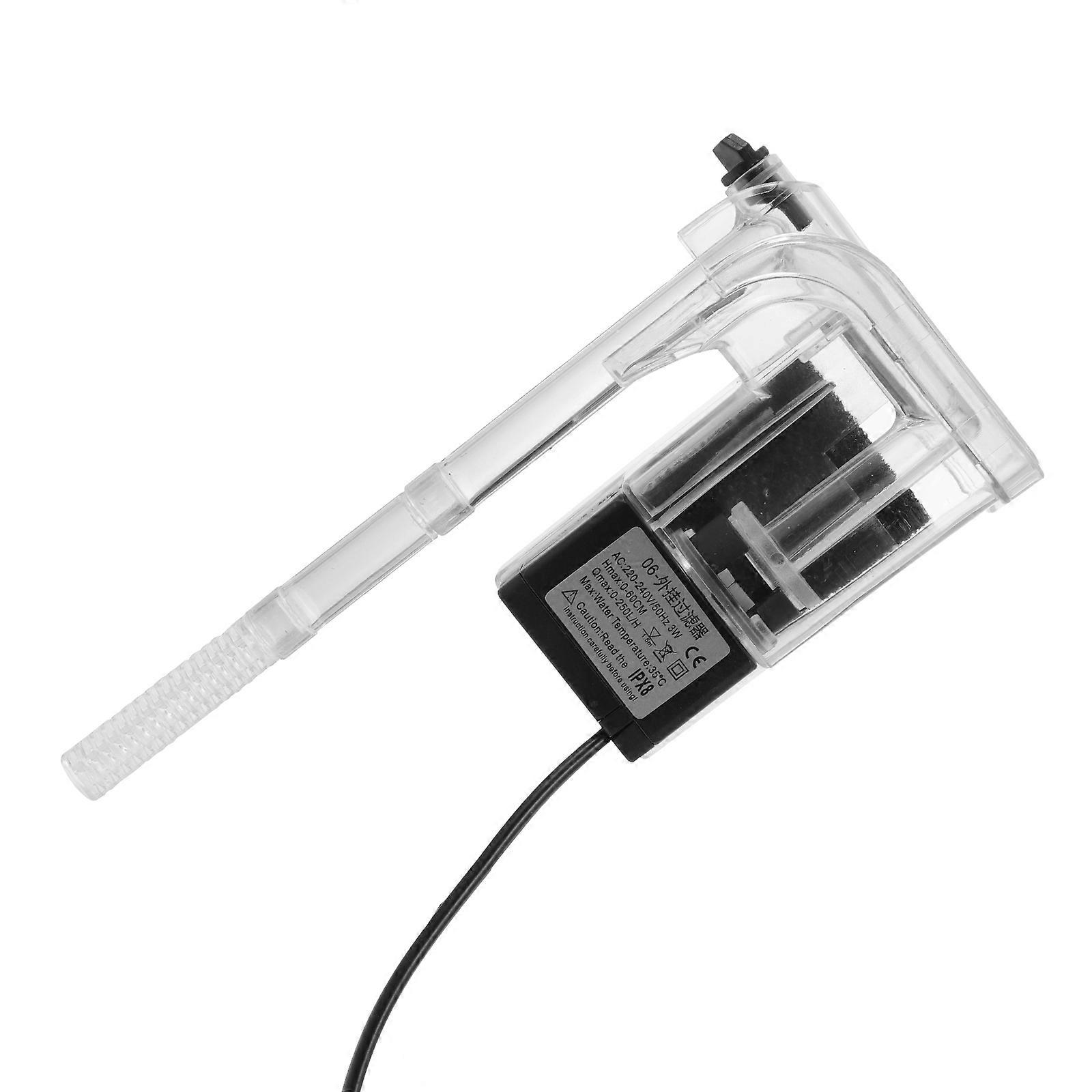 Portable Fish Oxygen Pump Aquarium Supplies Hanging Type External Compact White 10.50X8.20X8.00CM Water Circulation 1 Set