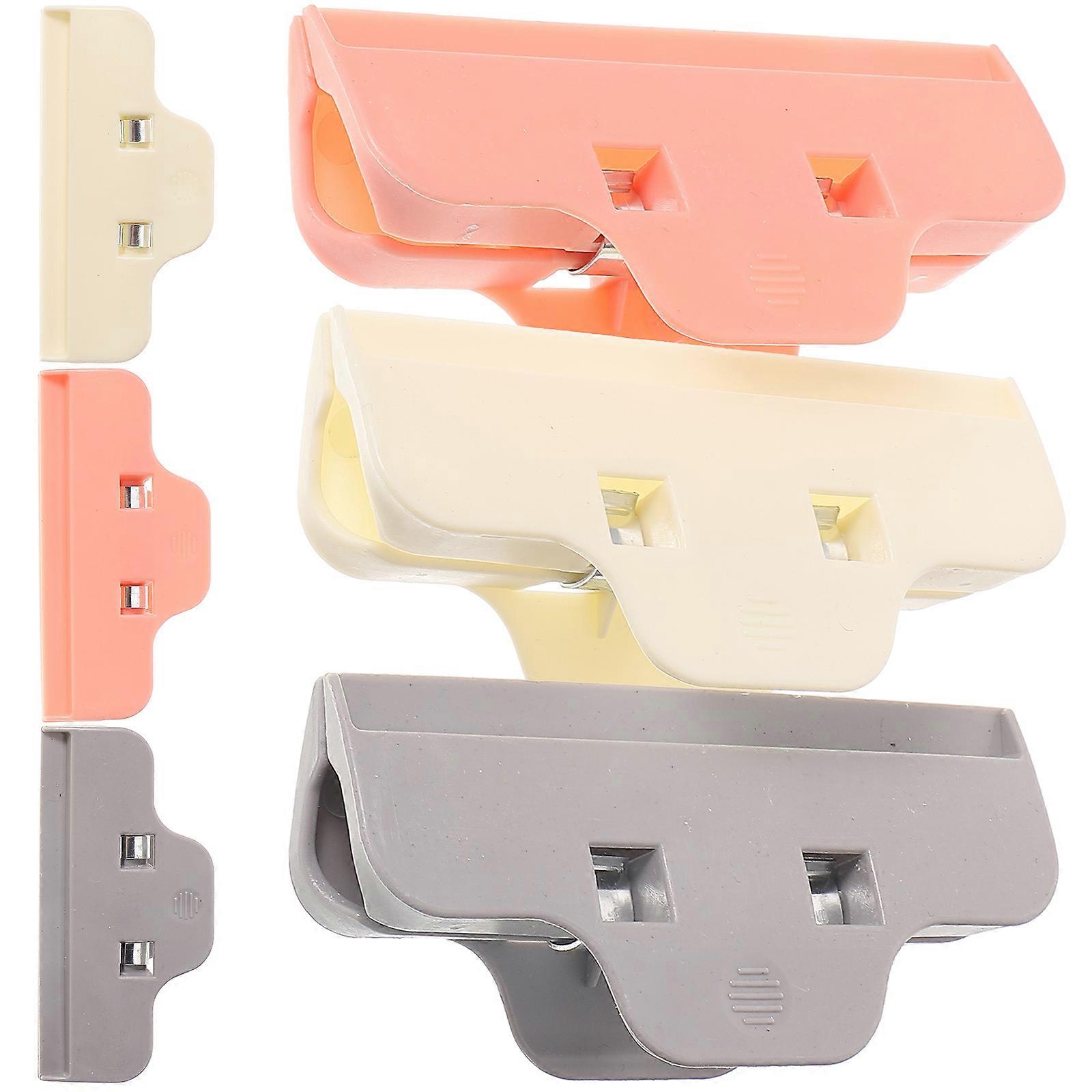 6pcs Diamond DIY Painting Clips, Large Portable Plastic Fixators for Cross Stitch Craft Tools, Grey Beige Multi Color, for Edge Securing and Dust